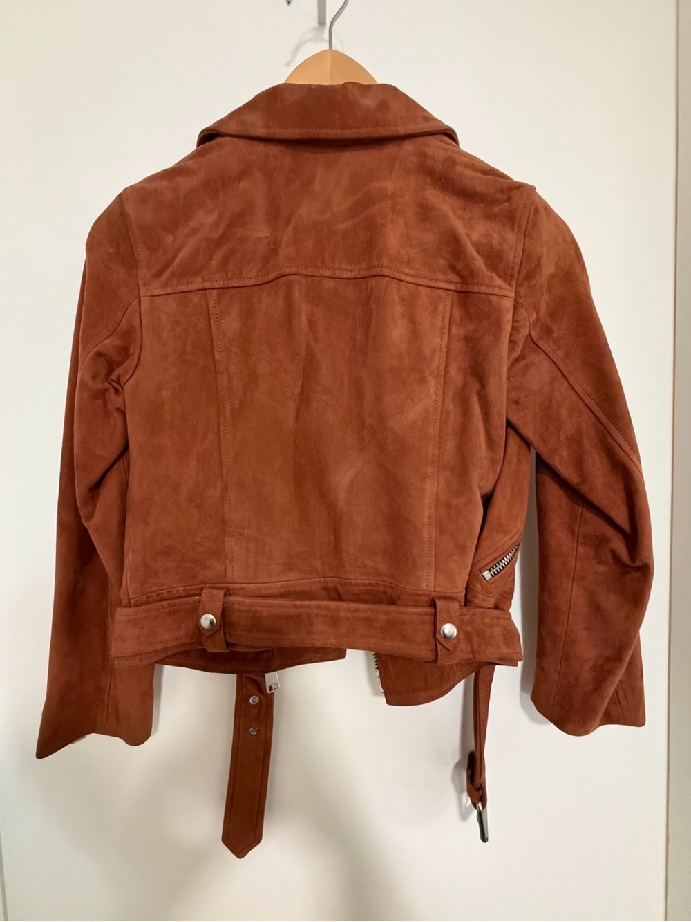 All Saint Suede Leather Jacket in Rich Rust - Picture 2 of 10
